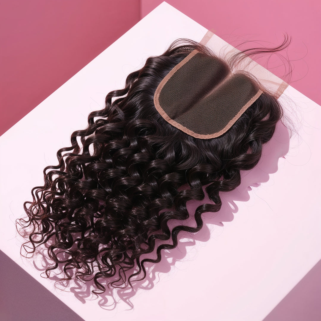 GLOSSY REMY Bombshell Curls Closure HD Lace 5x5 - GLOSSYFINDS