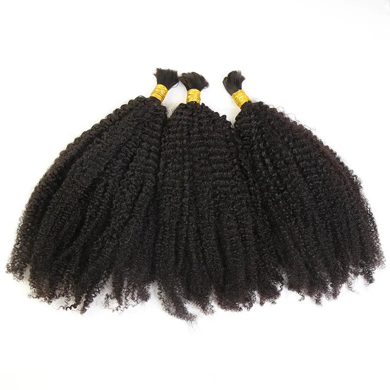 Le Kinky Afro Bulk Hair Extensions for Boho Knotless Braiding - GLOSSYFINDS