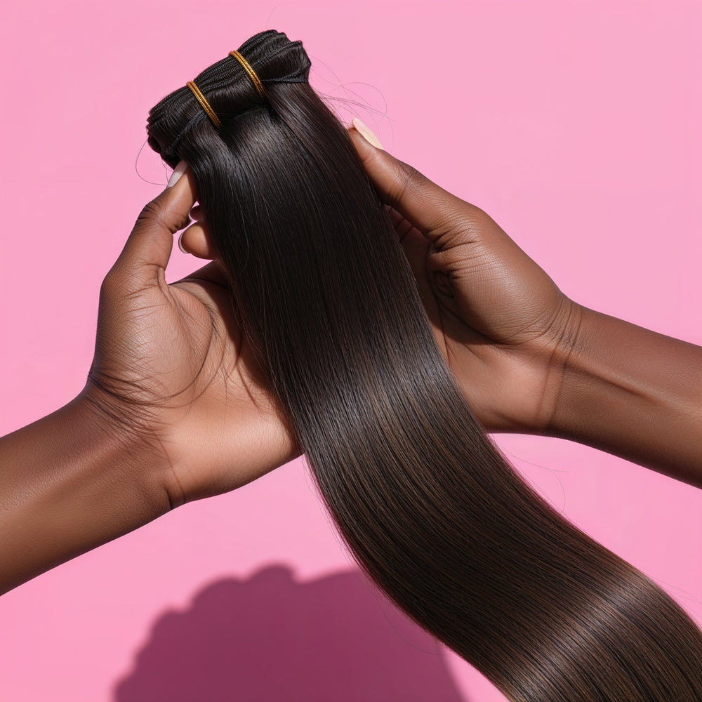 Raw Cambodian Silky Straight Hair Extensions | Bundle Deals - GLOSSYFINDS