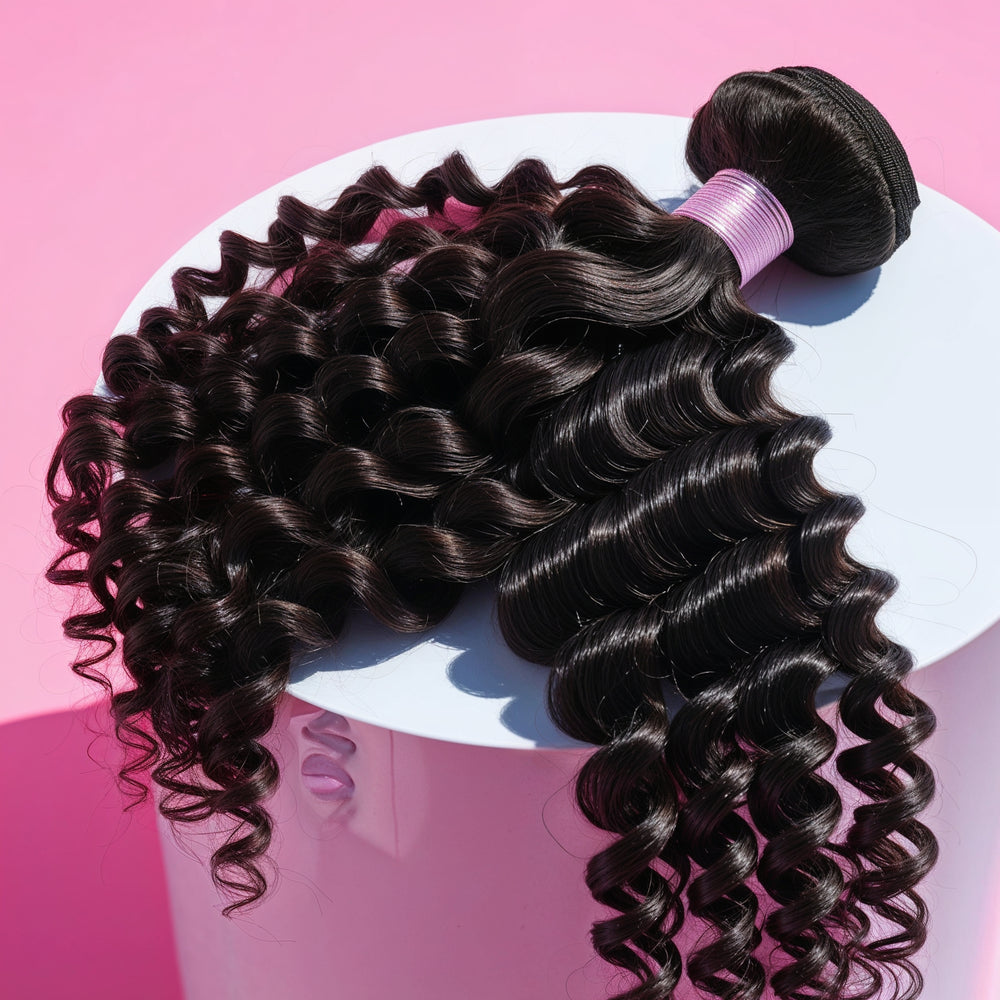 Glossyfinds Remy deep wave Human Hair extensions