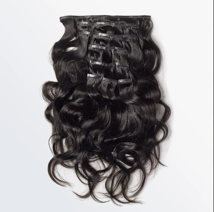 Virgin Human Hair Vixen Wave Clip-In Extensions (8 pcs) - Glossyfinds