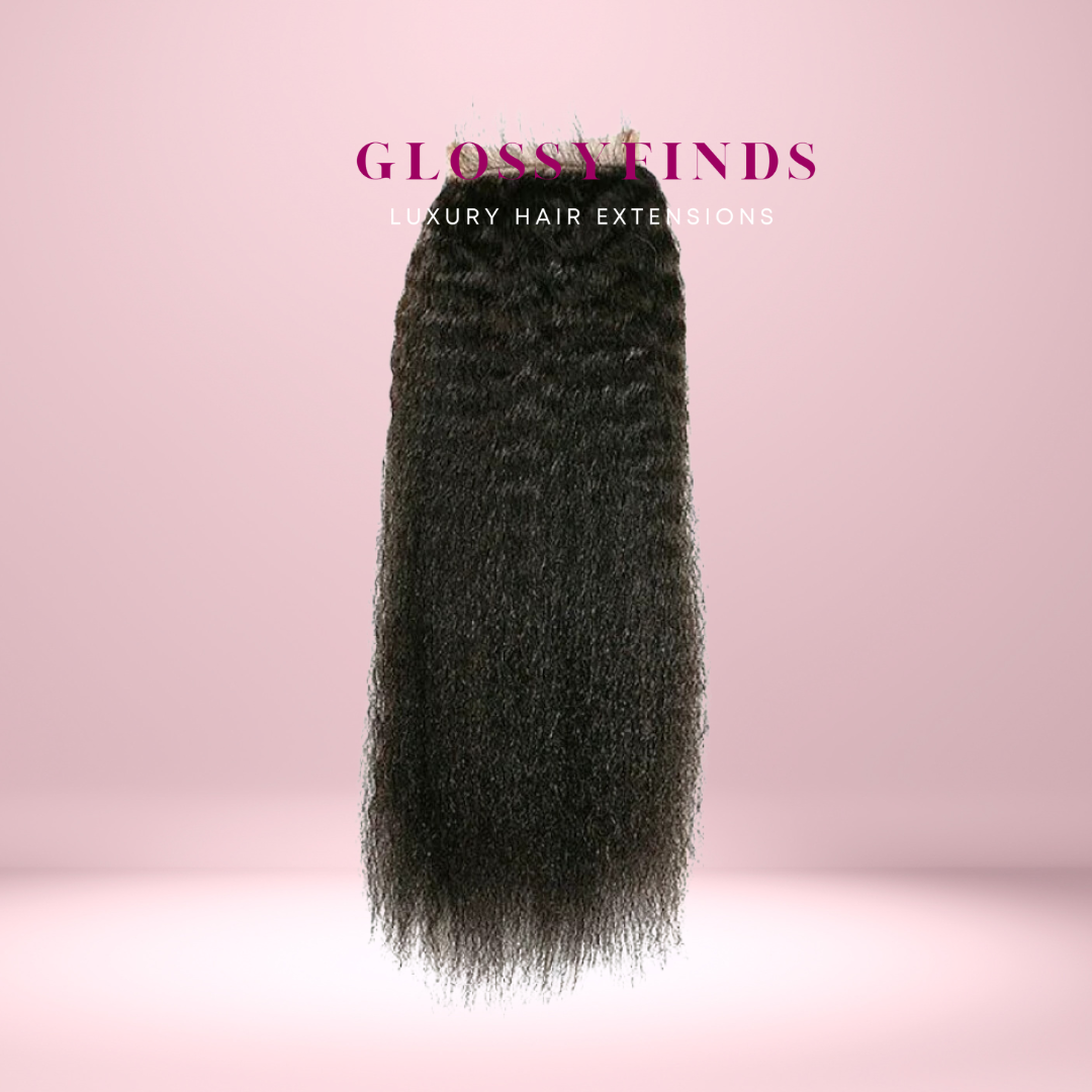 Raw Cambodian Le Kinky Straight Closure 5x5 - GLOSSYFINDS
