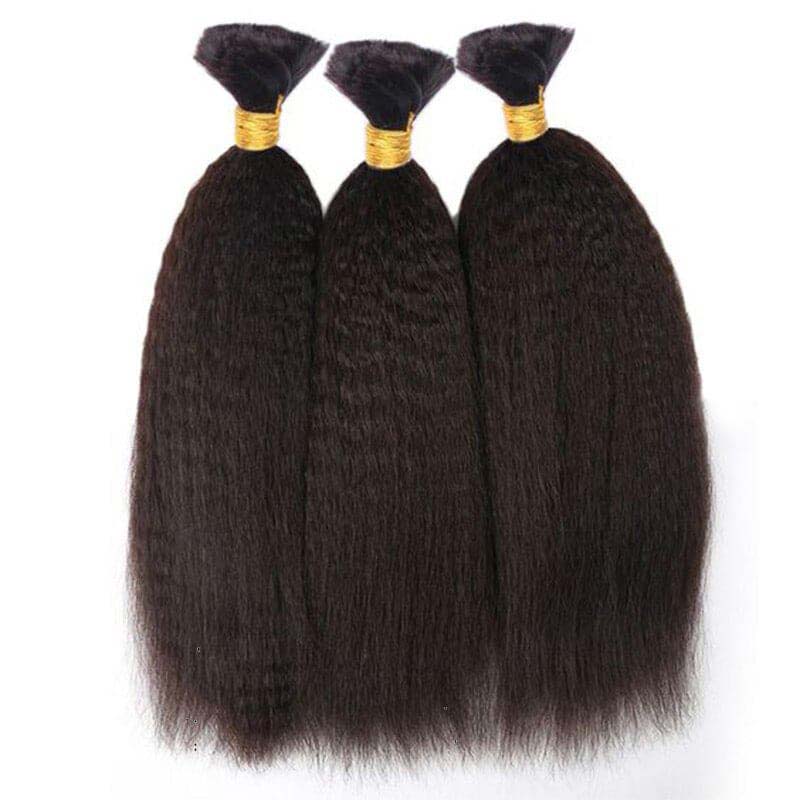 Le Kinky Straight Bulk Hair Extensions for Boho Knotless Braiding - GLOSSYFINDS