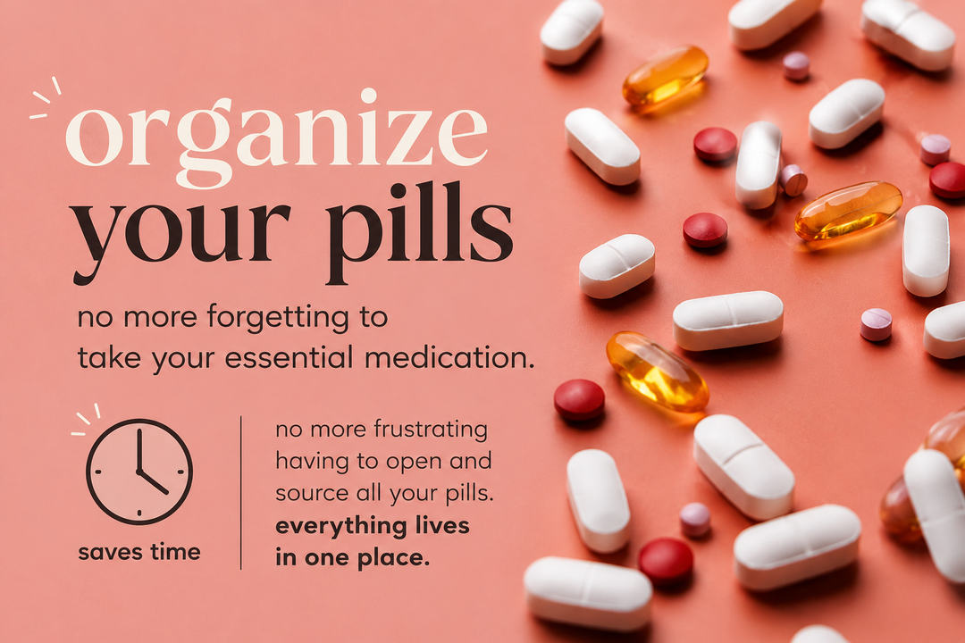 7-Day Weekly Pill Organizer | Portable Medicine &amp; Vitamin Storage Case