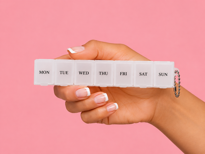 7-Day Weekly Pill Organizer | Portable Medicine &amp; Vitamin Storage Case