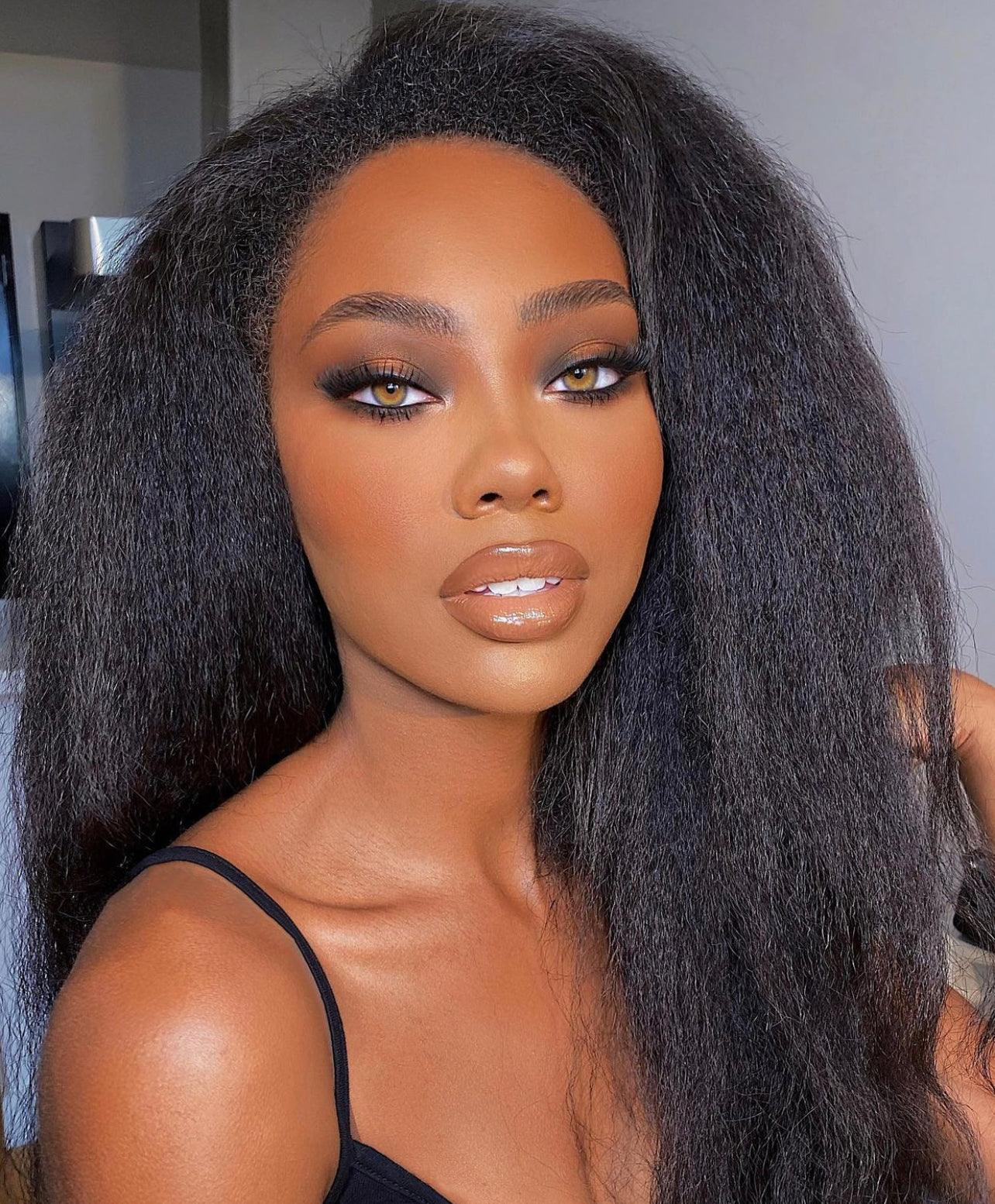 Brazilian Le Kinky Straight 13X4 HD SWISS Lace Frontal-GLOSSYFINDS